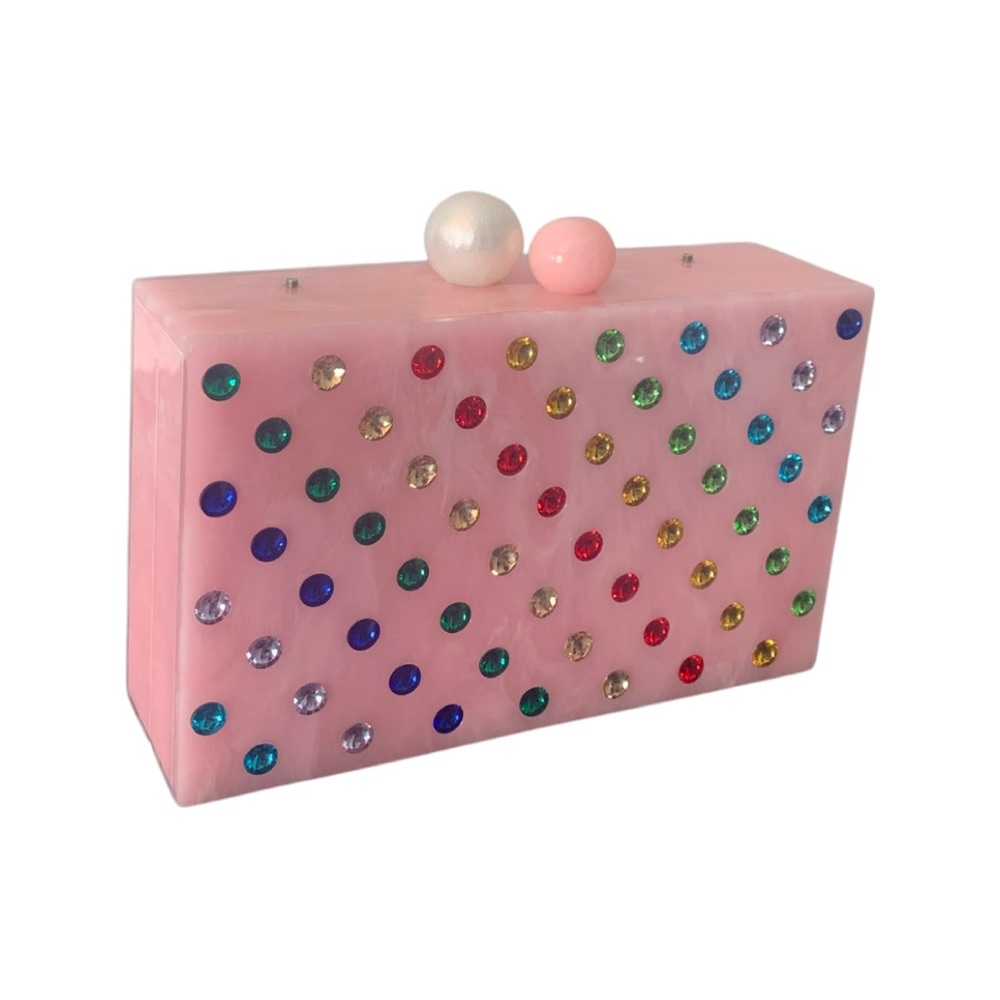 Rhinestones Pink Handbag